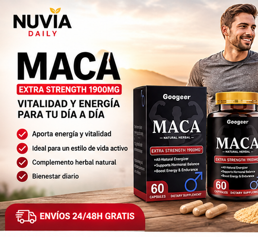 Maca Extra Strength 1900 mg | 60 Cápsulas | Vitalidad y Energía