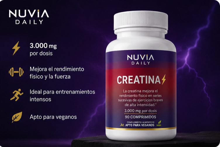 Creatina Monohidratada 3000 mg | 90 Comprimidos | Fuerza y Rendimiento