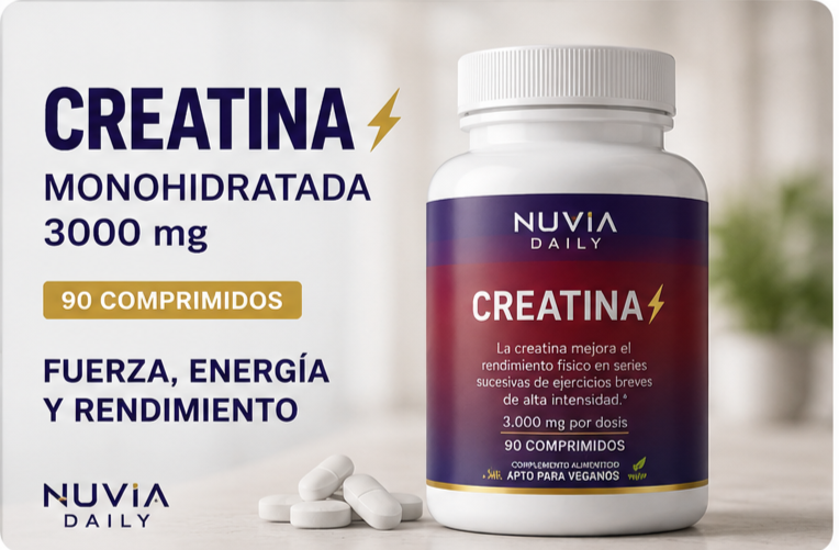 Creatina Monohidratada 3000 mg | 90 Comprimidos | Fuerza y Rendimiento