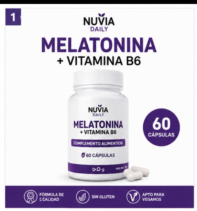 Melatonina + Vitamina B6 | 60 Cápsulas