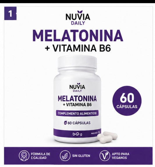Melatonina + Vitamina B6 | 60 Cápsulas