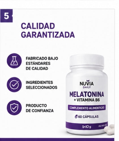 Melatonina + Vitamina B6 | 60 Cápsulas