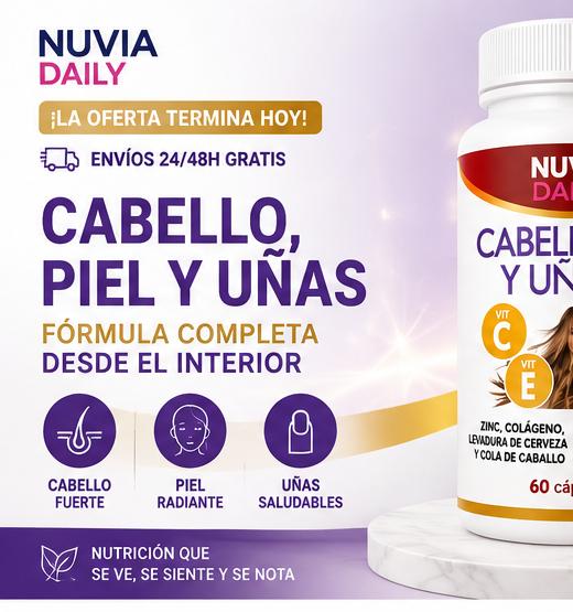 Colágeno + Biotina para Cabello, Piel y Uñas | 60 Cápsulas