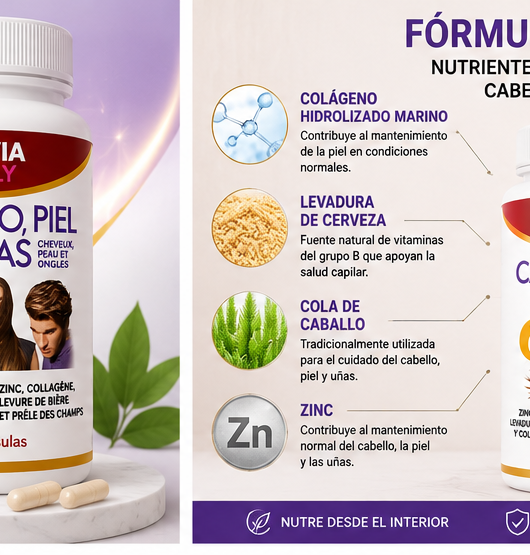 Colágeno + Biotina para Cabello, Piel y Uñas | 60 Cápsulas