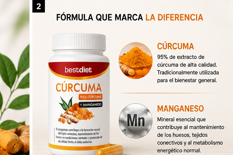 Cúrcuma + Manganeso | 30 Cápsulas