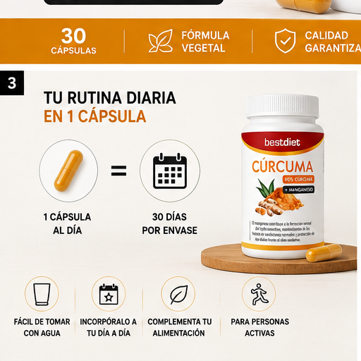 Cúrcuma + Manganeso | 30 Cápsulas