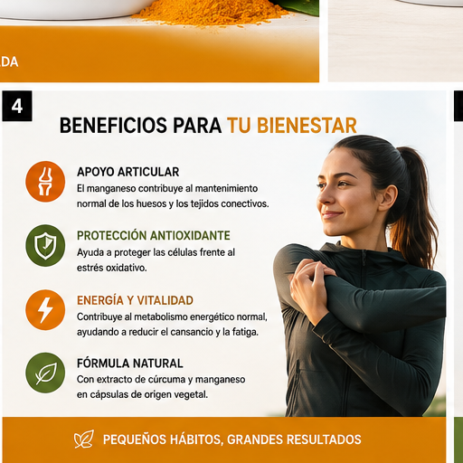 Cúrcuma + Manganeso | 30 Cápsulas